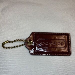 XL Coach Hang Tag 3” x 1.5” Deep, Shiny Maroon!